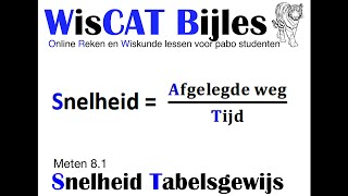 Snelheid Tabelsgewijs  WisCAT Werkboek Meten 81 [upl. by Seravart192]