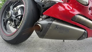 Ducati 1299 Panigale S Akrapovic Exhaust Sound Startup  Revving [upl. by Lynda255]