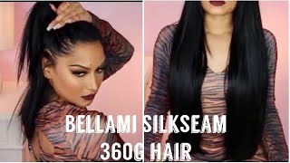 Clipping In New 360g Bellami Silk Seam Hair Extension [upl. by Neural728]