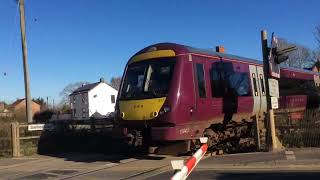 NEW BARRIERS amp DOUBLE STAY Swineshead Station Level Crossing  Lincolnshire 25112023 [upl. by Vick]