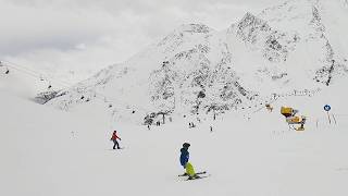 Sölden Austria Skiing BLUE Slope 23 GoPro HD POV  Family Skiing April 2024 [upl. by Kaslik]