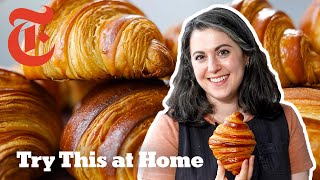 Make Perfect Croissants With Claire Saffitz  Try This at Home  NYT Cooking [upl. by Buroker]