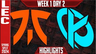 FNC vs KC Highlights  LEC Spring 2024 W1D2  Fnatic vs Karmine Corp [upl. by Einhorn]