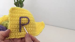 Como Bordar las Letras B P R con Crochet sobre Punto Bajo [upl. by Kip]