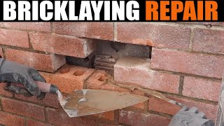 Bricklaying Repair  How To replace Bricks In a Wall  Tutorial [upl. by Sivle]