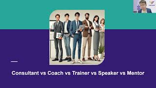 Consultant vs Coach vs Trainer vs Speaker vs Mentor [upl. by Latoyia]