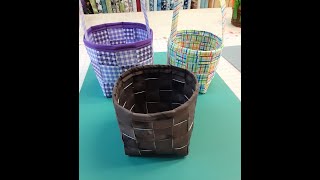 Woven basket tutorial [upl. by Welton396]