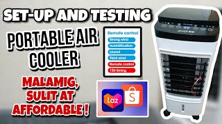 AIR COOLER SETUP AND TESTING TUTORIAL  PORTABLE amp EVAPORATIVE BOUGHT IN LAZADA [upl. by Alice939]