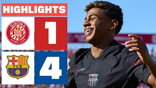 GIRONA FC 1  4 FC BARCELONA  RESUMEN LALIGA EA SPORTS [upl. by Alikat]