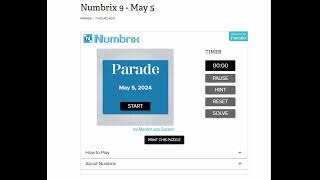 Solve Daily Numbrix 9 Puzzle 552024 ASMR [upl. by Namajneb446]