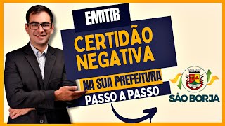 Emitir certidão negativa em sua prefeitura  passo a passo [upl. by Felt]