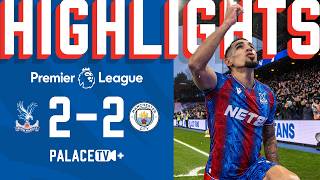 FOUR GOALS amp A RED 🟥 in thriller v CHAMPIONS  MATCH HIGHLIGHTS  Crystal Palace 22 Manchester City [upl. by Lucine319]