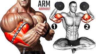 FULL ARMS WORKOUT  Biceps and Triceps Workout  Maniac Muscle [upl. by Gilus]