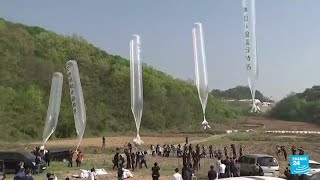 Corea del Norte lanza 260 globos con basura y excremento a Corea del Sur • FRANCE 24 Español [upl. by Geis128]