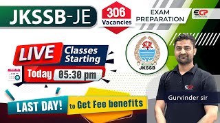 Live classes of New Batch starting today for JKSSB JE Civil written exam preparation [upl. by Irb]