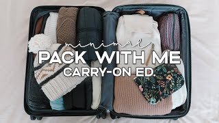 Minimalist PACK WITH ME  2 Weeks In A CarryOn [upl. by Lewiss899]