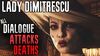 ALCINA DIMITRESCU  All Deaths Attacks and Dialogue  Resident Evil 8 Village [upl. by Lainey]