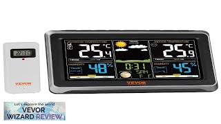 VEVOR Weather Station Indoor Outdoor 75 in Large Color Display Wireless Digital Review [upl. by Dugan]