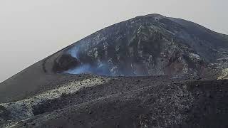 Eye to Eye with the VolcanoSULPHUR EMISSION from Eastern Craters LA PALMA January 20th 2022 [upl. by Ninehc]