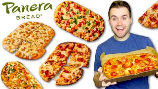 Trying Panera Breads FULL Flatbread Pizza MENU [upl. by Seugirdor]