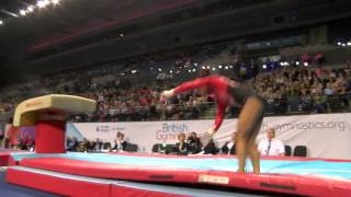 TYESHA MATTIS  GOLD  VAULT  APPARATUS FINALS 2014 BRITISH  JUNIOR [upl. by Eelyab356]