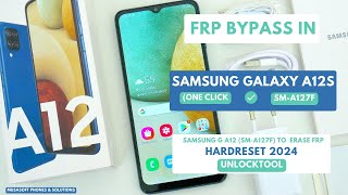 FRP BYPASSREMOVE IN SAMSUNG GALAXY A12S SM A127F WIPEHARDRESET PINPATTERNPASSWORD UNLOCK2024 [upl. by Norty250]