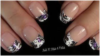 Multichrome Glitter French Nails Tutorial  Schnörkel Nageldesign [upl. by Airotkiv]