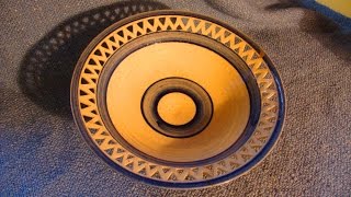 Pottery Carving  Piercing a geometric pattern on a clay bowl [upl. by Bessie]