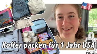 Ich packe meinen Koffer und nehme mit… Auslandsjahr USA 🇺🇸🧳✈️ [upl. by Kaja]