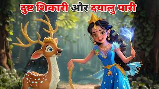 दुष्ट शिकारी और दयालु पारी DAYALU PARI KI KAHANI  BEDTIME STORIES  HINDI KAHANIYA  CARTOON STORY [upl. by Feliza]