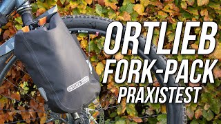 Ortlieb ForkPack Test endlich Ordnung an der Fahrradgabel  Bikepacking Gabeltasche Cargo Cage [upl. by Neeli]