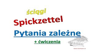 Zdania pytające zależne  Ściągi  Niemiecki dla początkujących [upl. by Whitcomb]