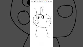 how to draw delphine donkey from peppa pig [upl. by Atenek245]