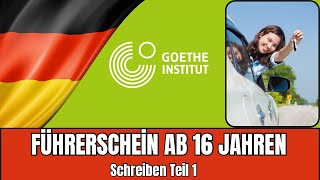 Führerschein ab 16 Jahren  Goethe B2 Schreiben Teil 1  Forumsbeitrag schreiben [upl. by Stalk]