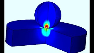 Brinell hardness test simulation using Comsol Multiphysics [upl. by Potter]