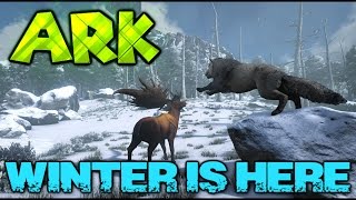 ARK  NIEVE  CIERVOS LOBOS  SAPOS GIGANTES  PANTANOS  LA OSTIA  Gameplay Español [upl. by Inad]