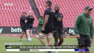 Rugby Championship  Boks start as favourites against All Blacks [upl. by Aynav]