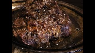 Caramelized Onions amp Mushroom Roast in a Crockpot [upl. by Ellerret]