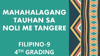 MAHALAGANG TAUHAN SA NOLI ME TANGEREFILIPINO 9NOBELA NI GAT JOSE RIZAL ARALIN SA FILIPINO [upl. by Duaner998]