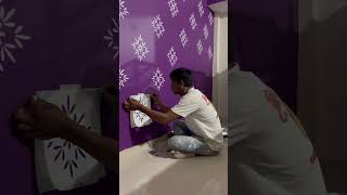 New stencil wall stencil design stencil artistpainting painting painter shorts youtubeshorts [upl. by Vories]