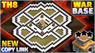 NEW BEST COC TH8 War Base 2023 Copy Link  Anti 2 star Town Hall 8 base  Clash of Clans [upl. by Llebana971]