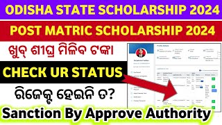 How to check scholarship status ll Post Matric Scholarship 2024 ll odisha state scholarshipll [upl. by Duthie]