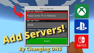 How To Add Minecraft Servers To Xbox Playstation Switch Bedrock Connect [upl. by Aneehsak]