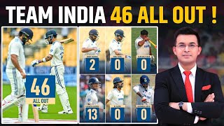 INDvsNZ Team India 46 All Out amp registered their lowest ever total at Home in Test Cricket History [upl. by Ahseei]