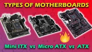 Types of Motherboards Explained in Hindi  Mini ITX vs Micro ATX vs ATX vs EATX Motherboard🔥 [upl. by Elime]