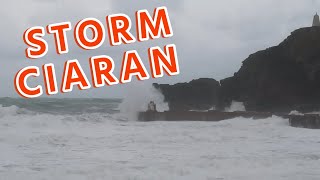 Storm Ciaran weather bomb batters Cornish Coast [upl. by Roach41]