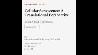 Cellular Senescence A Translational Perspective  RTCLTV [upl. by Ehcadroj890]