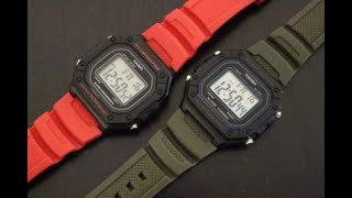 SKMEI 1496 vs Casio W218H review water test [upl. by Giordano]