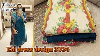 Eid dress design ideas 2024 by Tabeen lifestyle  Eid dress designing [upl. by Glennie]