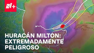 Huracán Milton uno de los más potentes de los que se tiene registro avanza cerca de Yucatán [upl. by Ynavoeg890]